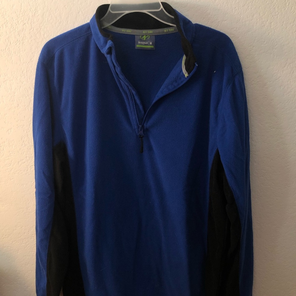Blue fleece 1/4 zip jacket